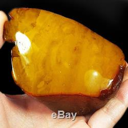 434.4g 100% Natural Baltic Butterscotch Amber Antique Egg Yolk WRL11