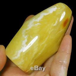 47.9g 100% Natural Baltic Butterscotch Egg Yolk Amber Antique Pendant YRLP3