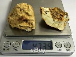 47GR Natural Royal White Baltic Amber stones