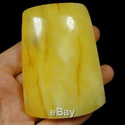 50.8g 100% Natural Baltic Butterscotch Egg Yolk Amber Antique Pendant YRLP4