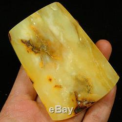 50.8g 100% Natural Baltic Butterscotch Egg Yolk Amber Antique Pendant YRLP4