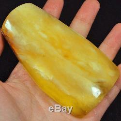 54.2g 100% Natural Baltic Butterscotch Egg Yolk Amber Antique Pendant YRLP5