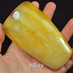 54.2g 100% Natural Baltic Butterscotch Egg Yolk Amber Antique Pendant YRLP5