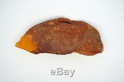 54.7 gram Natural Baltic Antique Raw Amber Red Butterscotch Egg Yolk BEESWAX