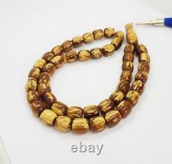 54g Butterscotch Egg Yolk Natural Amber 10/12 PRAYER BEADS BIG ROSARY Kahraman