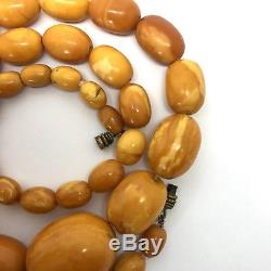 55,8g Natural Baltic Amber Beads, Marble Colour