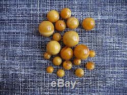 58 Grams Butterscotch Natural Baltic Amber Loose Beads With Holes 19 beads