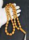 59.96gr. Antique Baltic Amber 45 Beads Prayer Rosary Tesbih Butterscotch Misbaha