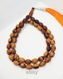 60.02g 14/12mm Antique natural butterscotch German Amber kahraman Prayer Beads