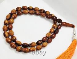 60.02g 14/12mm Antique natural butterscotch German Amber kahraman Prayer Beads