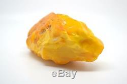 60.3 gram Antique Natural Baltic Amber Raw EGG YOLK Butterscotch BEESWAX
