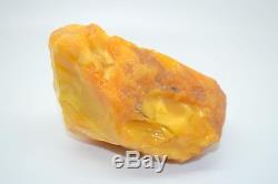 60.3 gram Antique Natural Baltic Amber Raw EGG YOLK Butterscotch BEESWAX