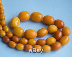 60gr Bernstein Kette, Antique Natural Baltic Amber Necklace egg yolk