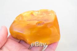 62 gram Natural Raw Baltic Amber stone, pendant butterscotch egg yolk color