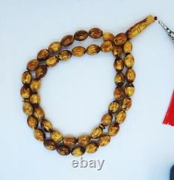 63.36g Baltic Amber German Sandalos Rosary Prayer 45 beads