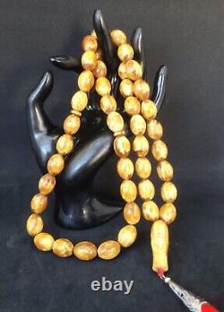 63.36g Baltic Amber German Sandalos Rosary Prayer 45 beads