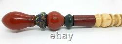 67 Gr. Antique Old Natural Antique Ottoman Turkish Amber Hookah Mouthpieces Pipe