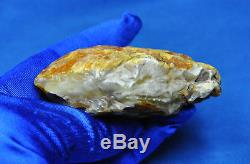 68.07gr. Huge Big Real Natural Genuine Antique White Bone Baltic Amber Bernstein