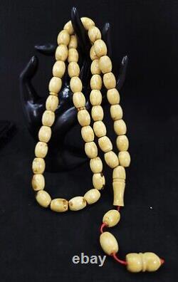 68.52g AMBER ROSARY PRAYER BEADS Butterscotch Egg Yolk Natural 15/12 Kahraman