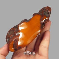 71.8g 100% Natural Polished Baltic Butterscotch Amber Antique Egg Yolk YRL41