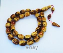 72.78g Baltic Amber German Sandalos Rosary Prayer 33 beads