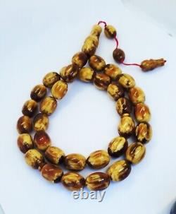 72.78g Baltic Amber German Sandalos Rosary Prayer 33 beads