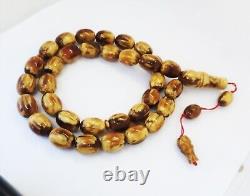 72.78g Baltic Amber German Sandalos Rosary Prayer 33 beads