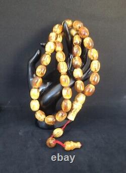 72.78g Baltic Amber German Sandalos Rosary Prayer 33 beads