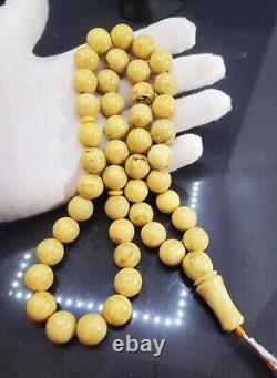 79.34g 14mm HUGE RARE ANTIQUE BUTTERSCOTCH NATURAL GERMAN AMBER ROSARY