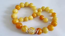 82g Real Amber Antique Egg Yolk Butterscotch Natural Baltic Amber necklace