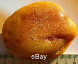 83.92 gm Vintage Butterscotch Egg Yolk Color Genuine Natural Baltic Amber Stone