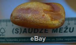 83.92 gm Vintage Butterscotch Egg Yolk Color Genuine Natural Baltic Amber Stone