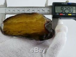 85.7 GR AMBER BALTIC RAW 100% NATURAL STONE Pendant GENUINE Amber Multicolor S89