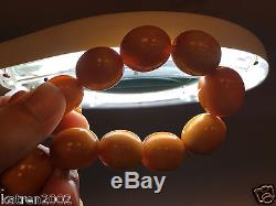 85,8 g NATURAL PRESSED ANTIQUE BUTTERSCOTCH BALTIC AMBER OVAL NECKLACE