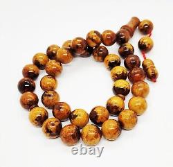 86.8gr Rare Baltic Amber Islamic Prayer Beads Misbaha Old Germany