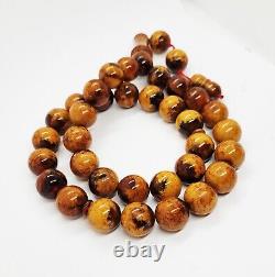 86.8gr Rare Baltic Amber Islamic Prayer Beads Misbaha Old Germany