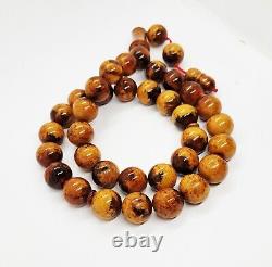 86.8gr Rare Baltic Amber Islamic Prayer Beads Misbaha Old Germany