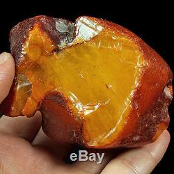 89.93g 100% Natural Baltic Butterscotch Amber Antique Egg Yolk WRL13