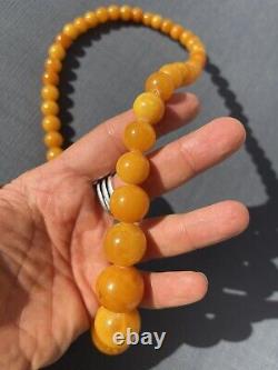89g Huge Antique Natural Baltic Amber Beads Necklace