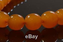 90.0 g VINTAGE Egg Yolk Butterscotch Natural Pressed Baltic Amber Necklace