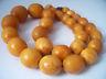 90.5 grams Old Antique Natural Baltic Amber Butterscotch Egg Yolk Bead Necklace