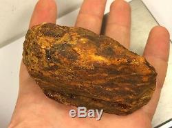 93gr Tiger type Natural Raw Baltic Amber stone