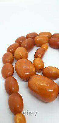 96.5 Grams Antique Natural Baltic Kahraman Amber Beads Necklace
