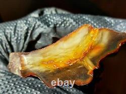 A! Baltic natural, unprocessed amber. Mat. Landscape. Weight 109 grams