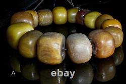 A Strand of Antique Natural Pressed Baltic Amber From the African Trade C2V AMB