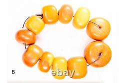 A Strand of Antique Natural Pressed Baltic Amber From the African Trade C2V AMB