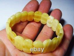 AMBER BRACELET Natural BALTIC AMBER Beads Elastic Ladies Jewelry