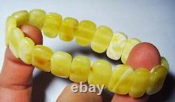 AMBER BRACELET Natural BALTIC AMBER Beads Elastic Ladies Jewelry