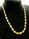 AMBER NECKLACE GIFT Natural BALTIC Amber Yellow Milky Beads Knotted 13,3g 15437