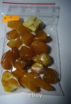 AMBER / raw baltic stones bernstein natural genuine Amber 17 pieces N18
